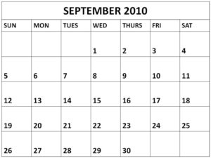 Blank One Month Calendar Template (6) - TEMPLATES EXAMPLE | TEMPLATES ...