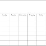 Blank One Month Calendar Template