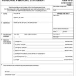 Blank Personal Financial Statement Template