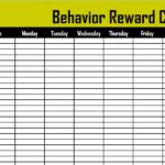 Blank Reward Chart Template