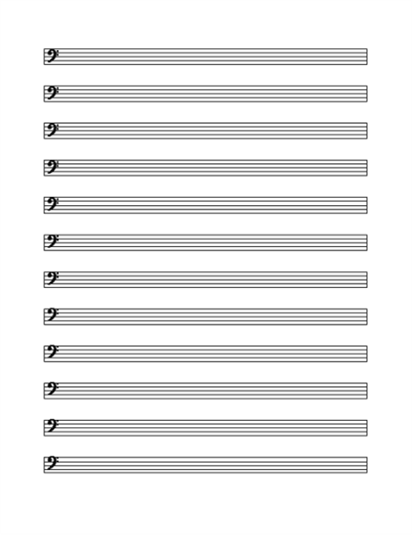 Blank Sheet Music Template for Word