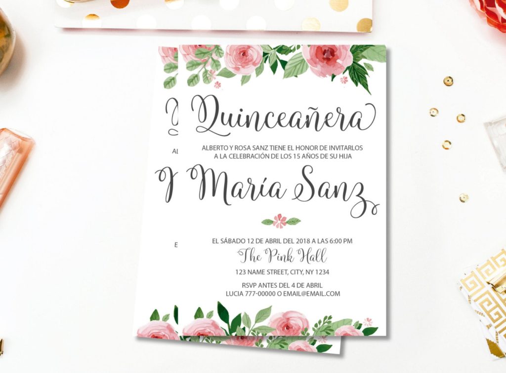 Invitations Templates For Quinceaneras In Spanish (2) TEMPLATES