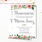 Invitations Templates for Quinceaneras In Spanish