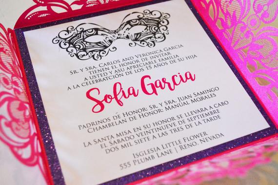 Invitations Templates for Quinceaneras In Spanish