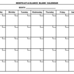 Month At A Glance Blank Calendar Template (4) - TEMPLATES EXAMPLE ...