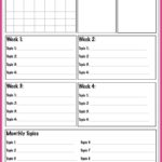 Month At A Glance Blank Calendar Template