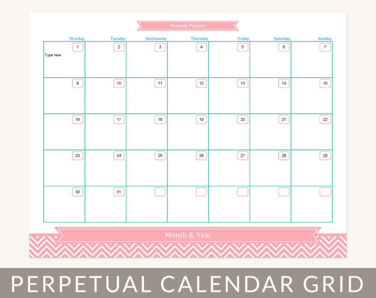 Month At A Glance Blank Calendar Template (5) - TEMPLATES EXAMPLE ...