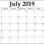 Month At A Glance Blank Calendar Template