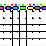 Month At A Glance Blank Calendar Template