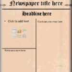 Old Blank Newspaper Template