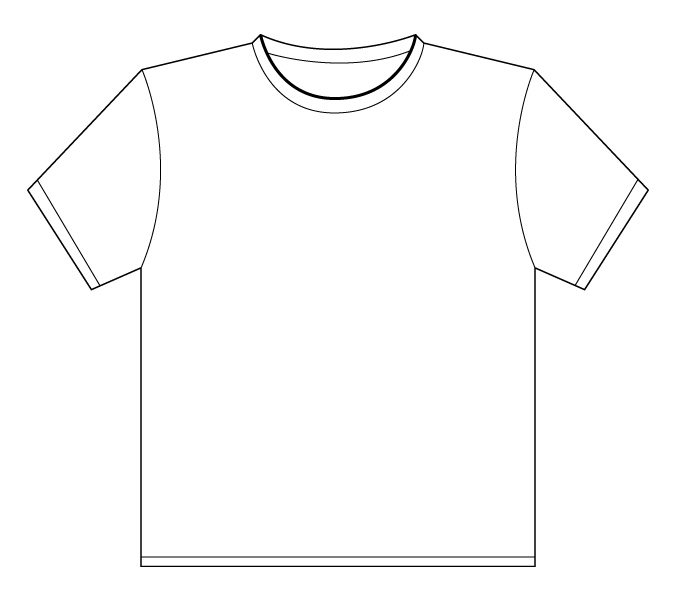 Printable Blank Tshirt Template (2) - TEMPLATES EXAMPLE | TEMPLATES EXAMPLE