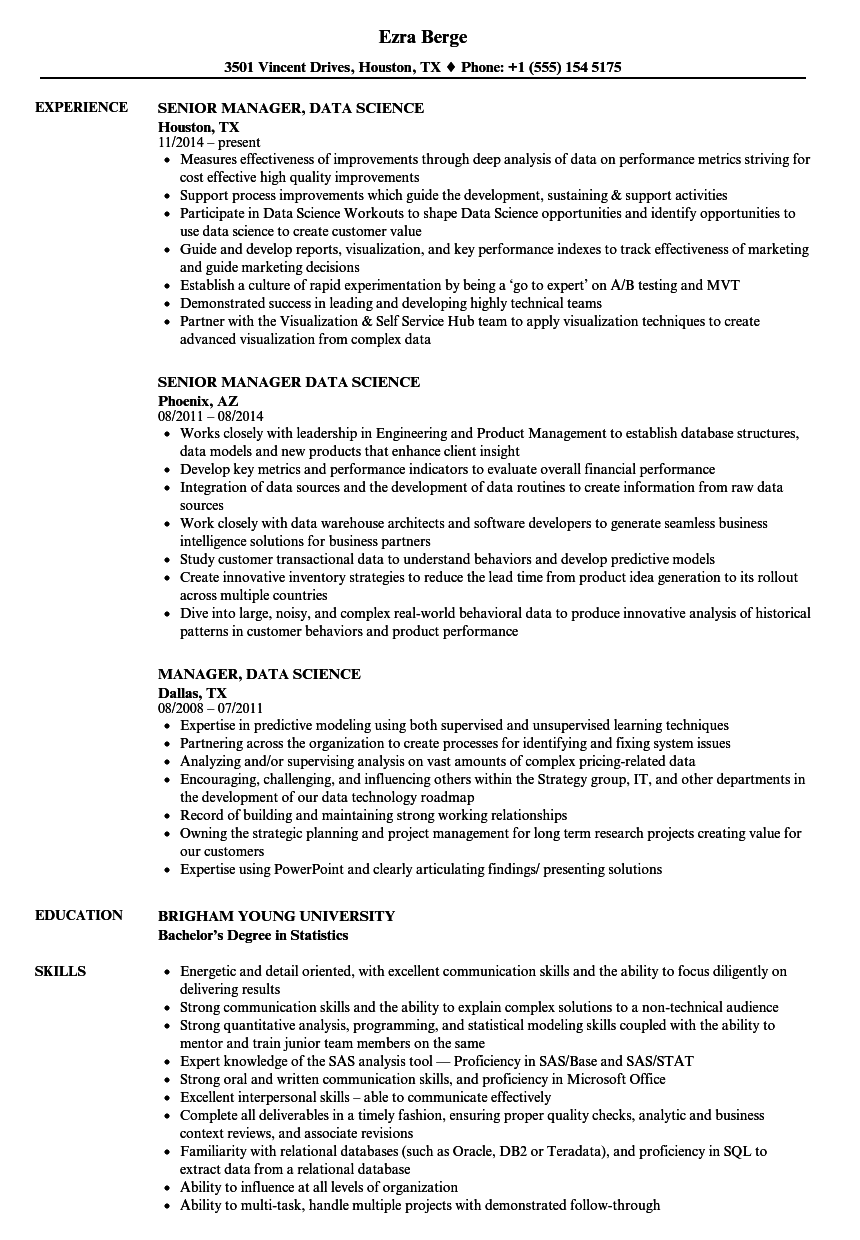 Resume Template Data Science