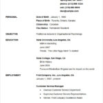 Resume Templates Basic