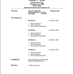 Resume Templates Basic