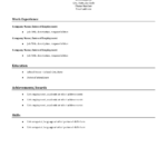 Resume Templates Basic