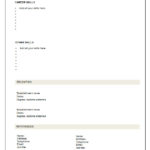 Resume Templates Blank