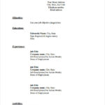 Resume Templates Blank