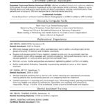 Resume Templates Dental Assistant