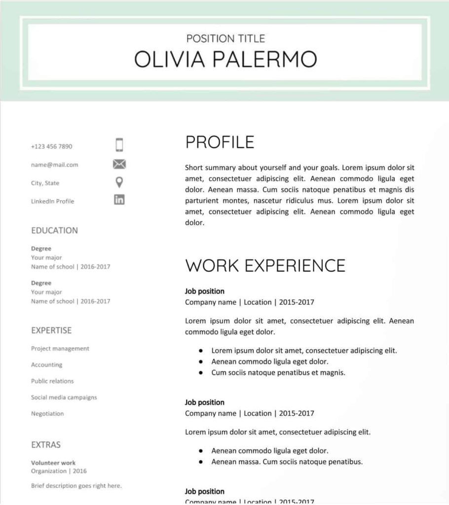 Resume Templates Docs (5) TEMPLATES EXAMPLE TEMPLATES EXAMPLE