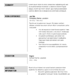 Resume Templates Download Free