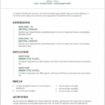 Resume Templates Download Free Word