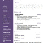 Resume Templates Download Word