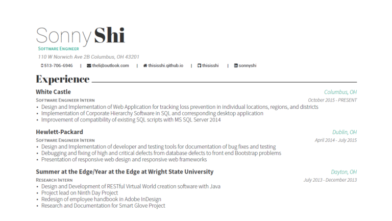 Resume Templates Github (8) - TEMPLATES EXAMPLE | TEMPLATES EXAMPLE