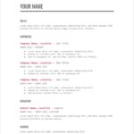 Resume Templates Google Docs Download