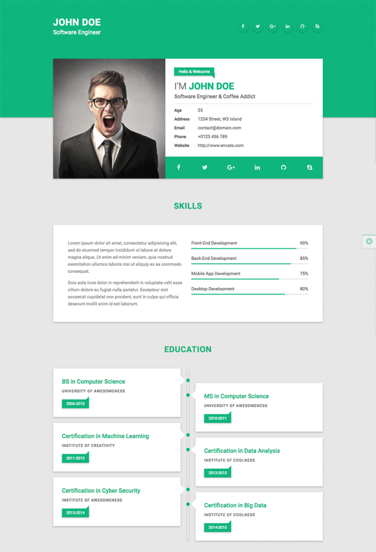 Resume Design Html Resume Templates Html (3) - TEMPLATES EXAMPLE | TEMPLATES EXAMPLE