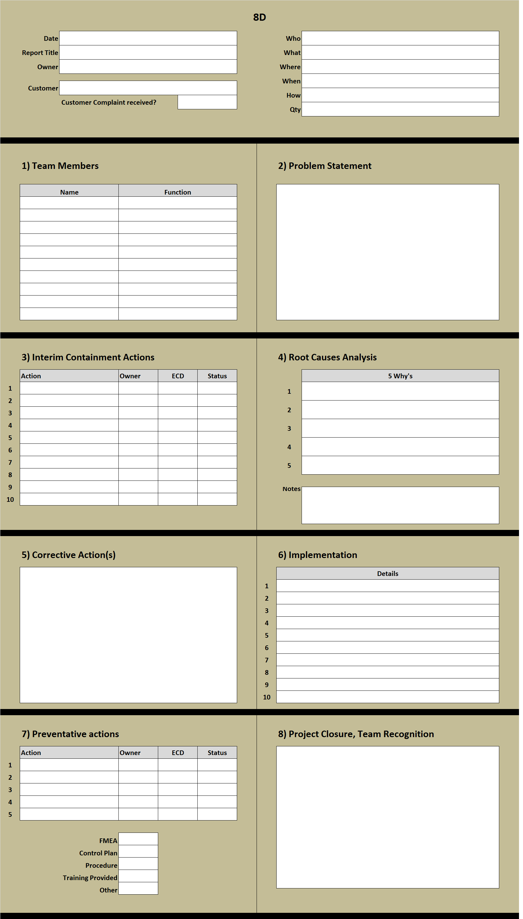  8d Report Template Excel Download 2 TEMPLATES EXAMPLE TEMPLATES 