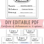8×10 Certificate Template