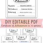 8×10 Certificate Template