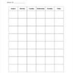 Blank Workout Schedule Template