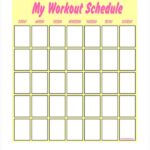 Blank Workout Schedule Template