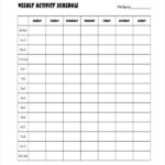 Blank Workout Schedule Template