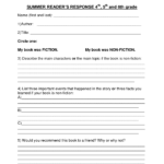 Book Report Template For 9th Graders