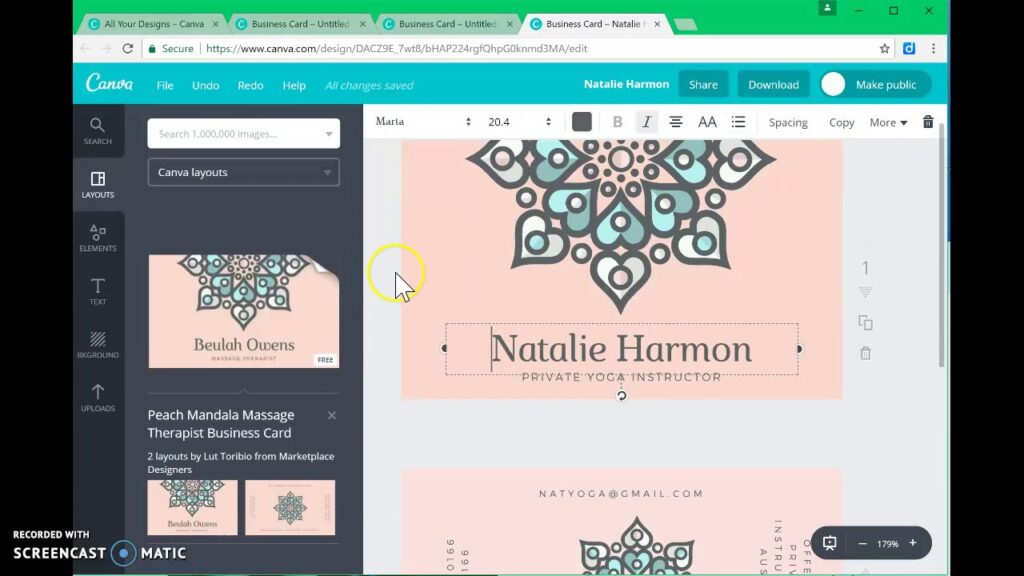 Business Card Templates Canva (5) | TEMPLATES EXAMPLE