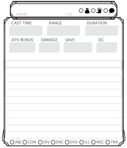 D D Spell Card Templates (4) TEMPLATES EXAMPLE TEMPLATES EXAMPLE D D Spell Card Templates (4) TEMPLATES EXAMPLE TEMPLATES EXAMPLE