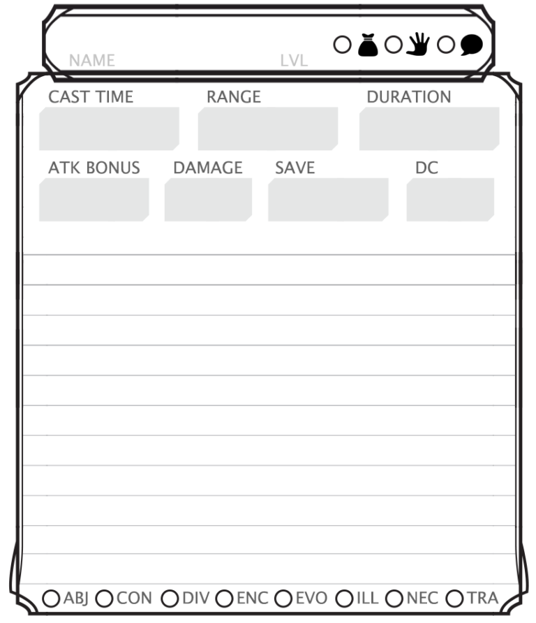 D D Spell Card Templates (4) TEMPLATES EXAMPLE TEMPLATES EXAMPLE D D Spell Card Templates (4) TEMPLATES EXAMPLE TEMPLATES EXAMPLE