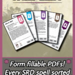 D&D Spell Card Templates