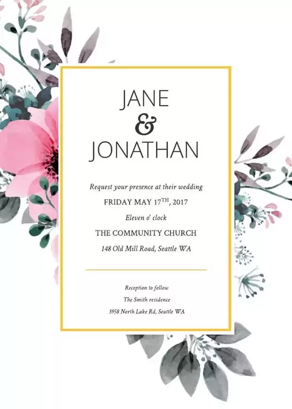 E-Wedding Invitation Templates Free