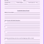 Grade 9 Book Report Template