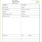 Job Card Templates Excel