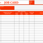 Job Card Templates Excel