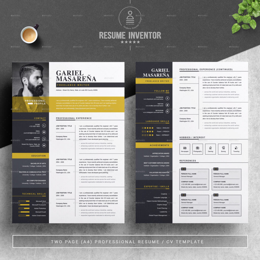 envato resume templates free download