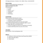 Resume Templates First Job