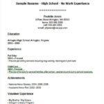 Resume Templates First Job Student