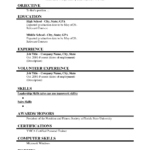 Resume Templates First Job Student