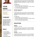 Resume Templates Free Word