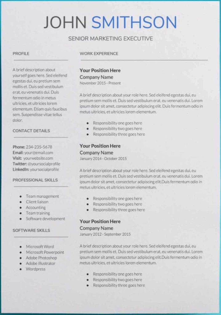 resume format google docs reddit